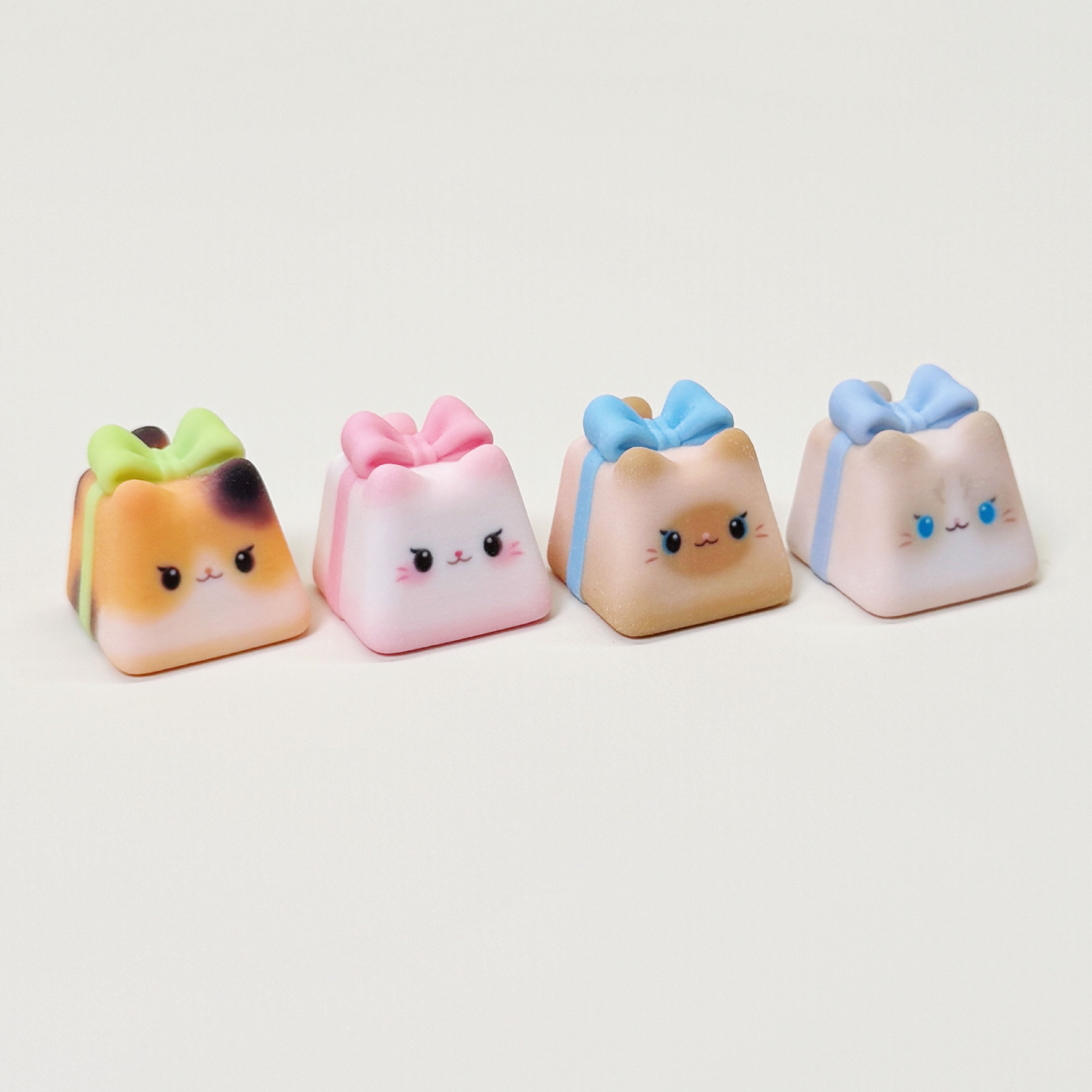 Gift Kitty Series Artisan Keycaps - Multiple Colorways Available | Oai Studio