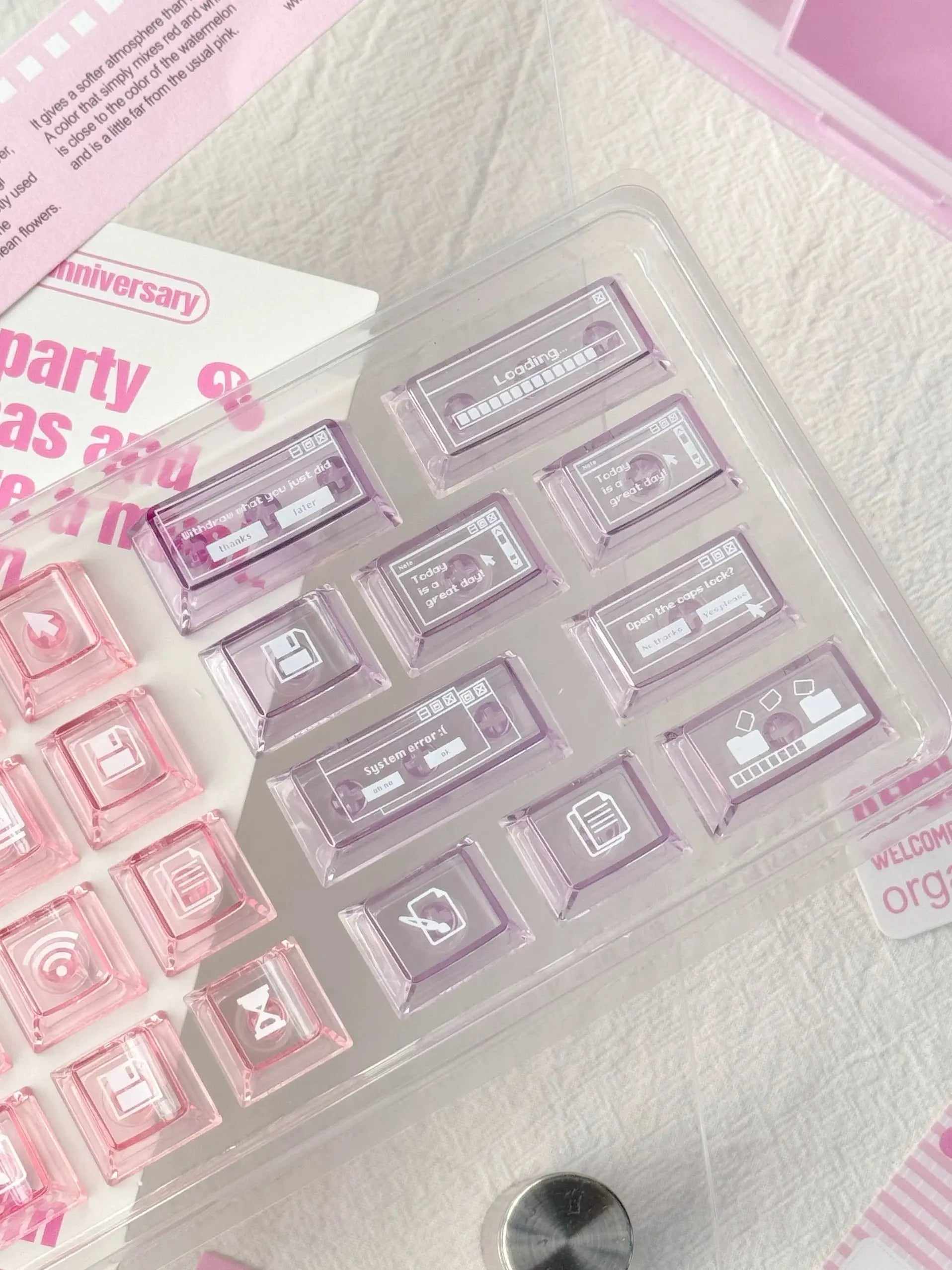 Sugar Rush "Retro-OS" PBT Keycap Set — Pastel Dye-Sublimation | Oai Studio