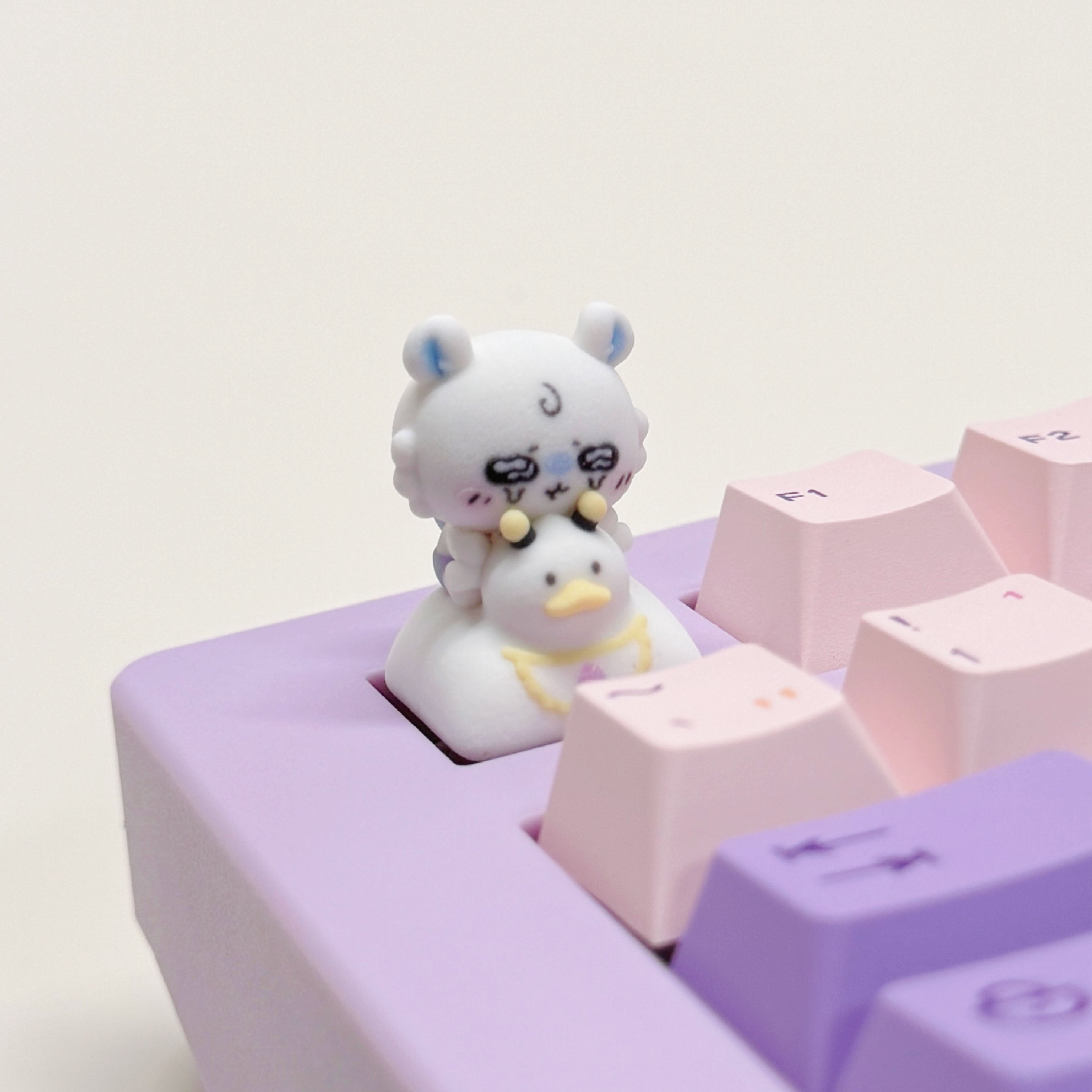 Chiikawa "Duckie Wobble Ride" Artisan Keycaps - 3D Color Printed Collection | Oai Studio