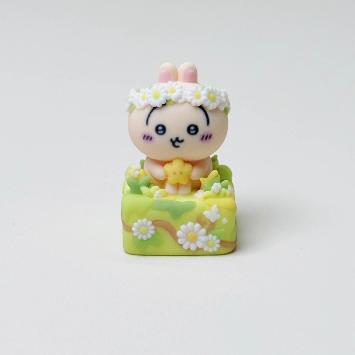 Flower Meadow Chiikawa Artisan Keycap Set | Cute Garden Animal Keycaps | Full-Color 3D Printed | Cherry MX Compatible