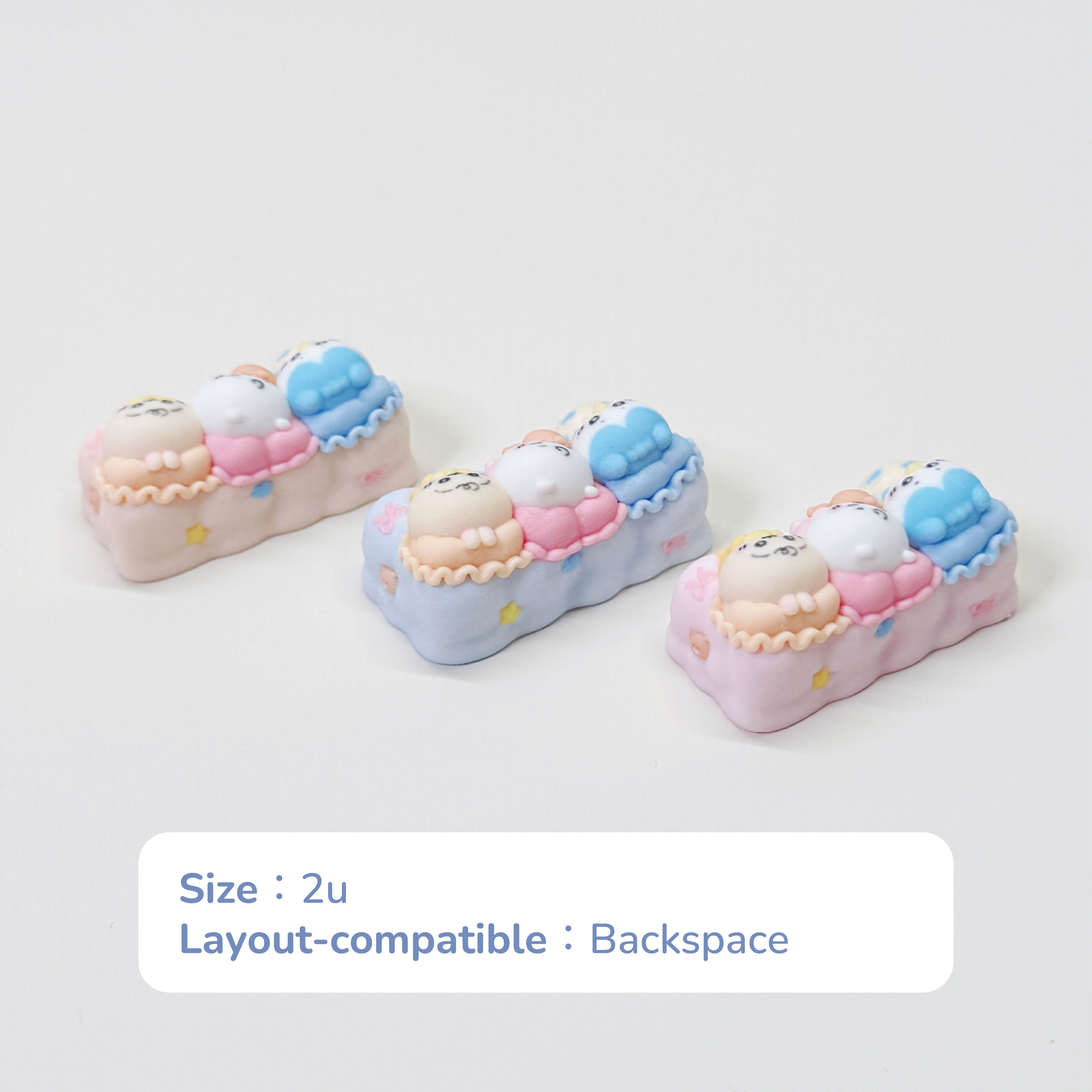 Chiikawa "Sweet Dreams" 2U Artisan Keycap - Backspace Key Custom Design | Oai Studio