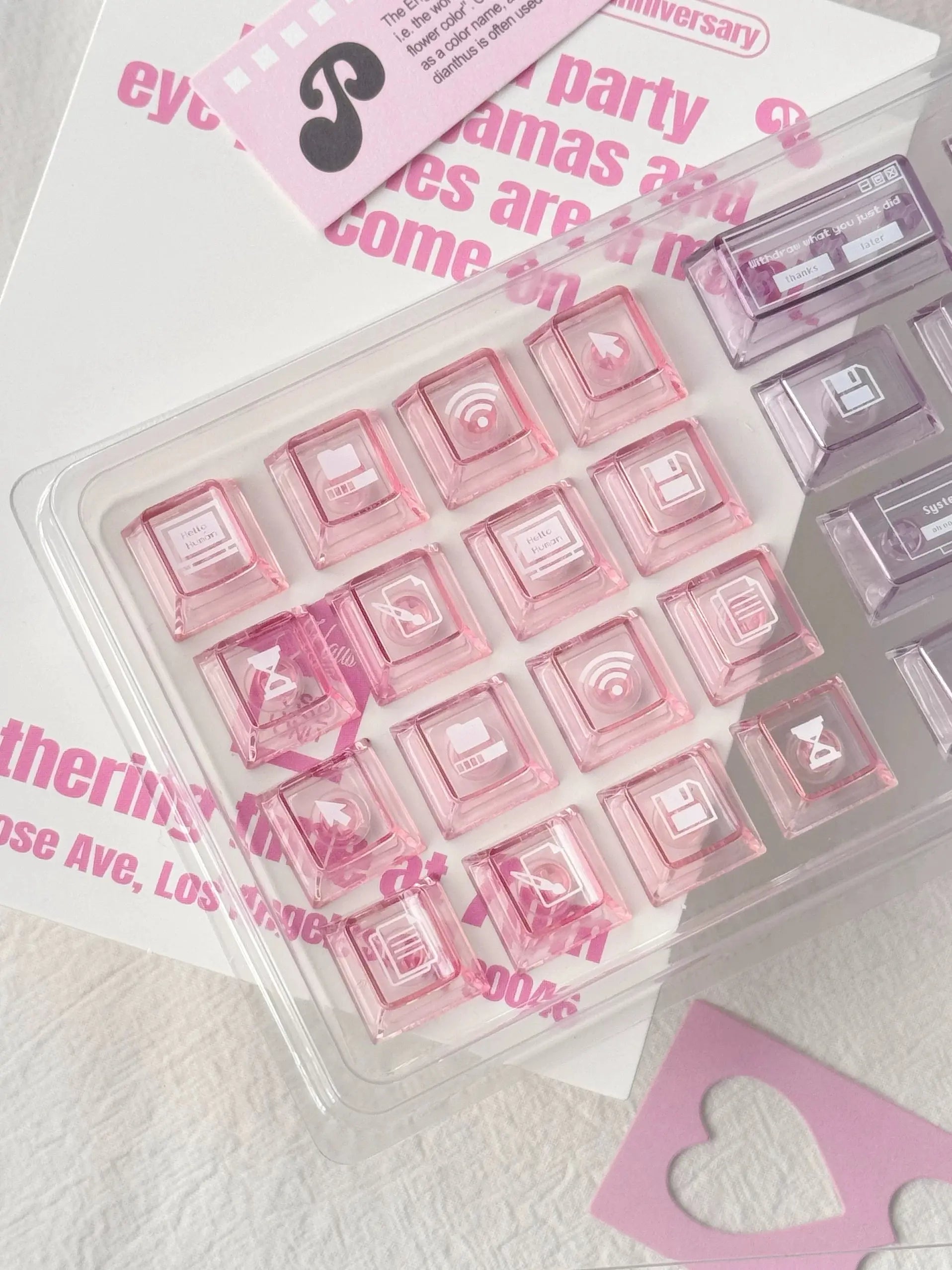Sugar Rush "Retro-OS" PBT Keycap Set — Pastel Dye-Sublimation | Oai Studio