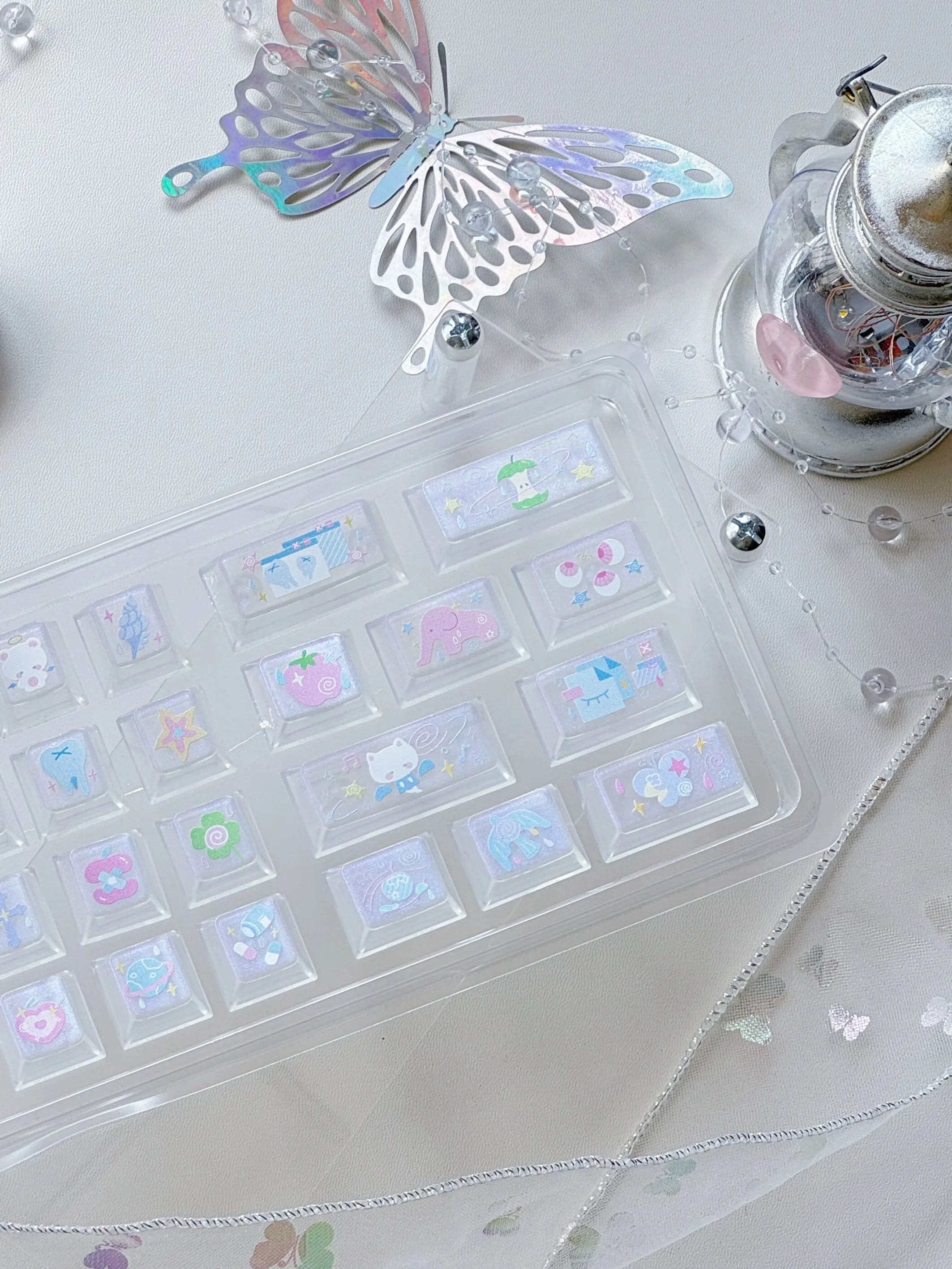 Aetheria: Girl's Dream PBT Keycap Set — Hand-Illustrated Kyoto Dye-Sub | Oai Studio
