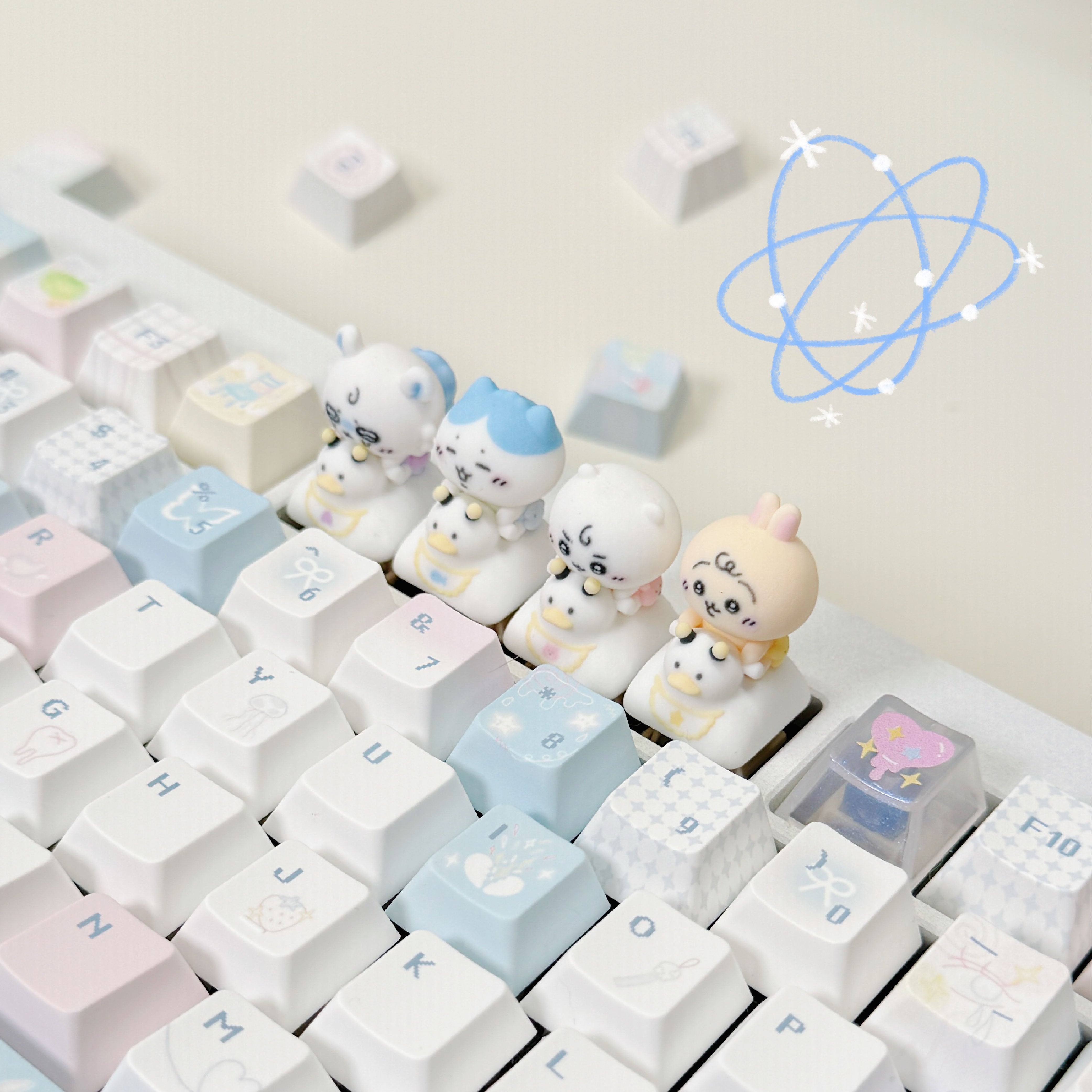 Chiikawa "Duckie Wobble Ride" Artisan Keycaps - 3D Color Printed Collection | Oai Studio
