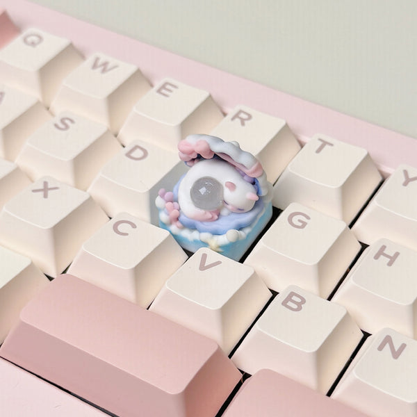 Ocean Magic Cat Series Artisan Keycaps - One-Piece Hand-Painted Maritime Set | Oai Studio