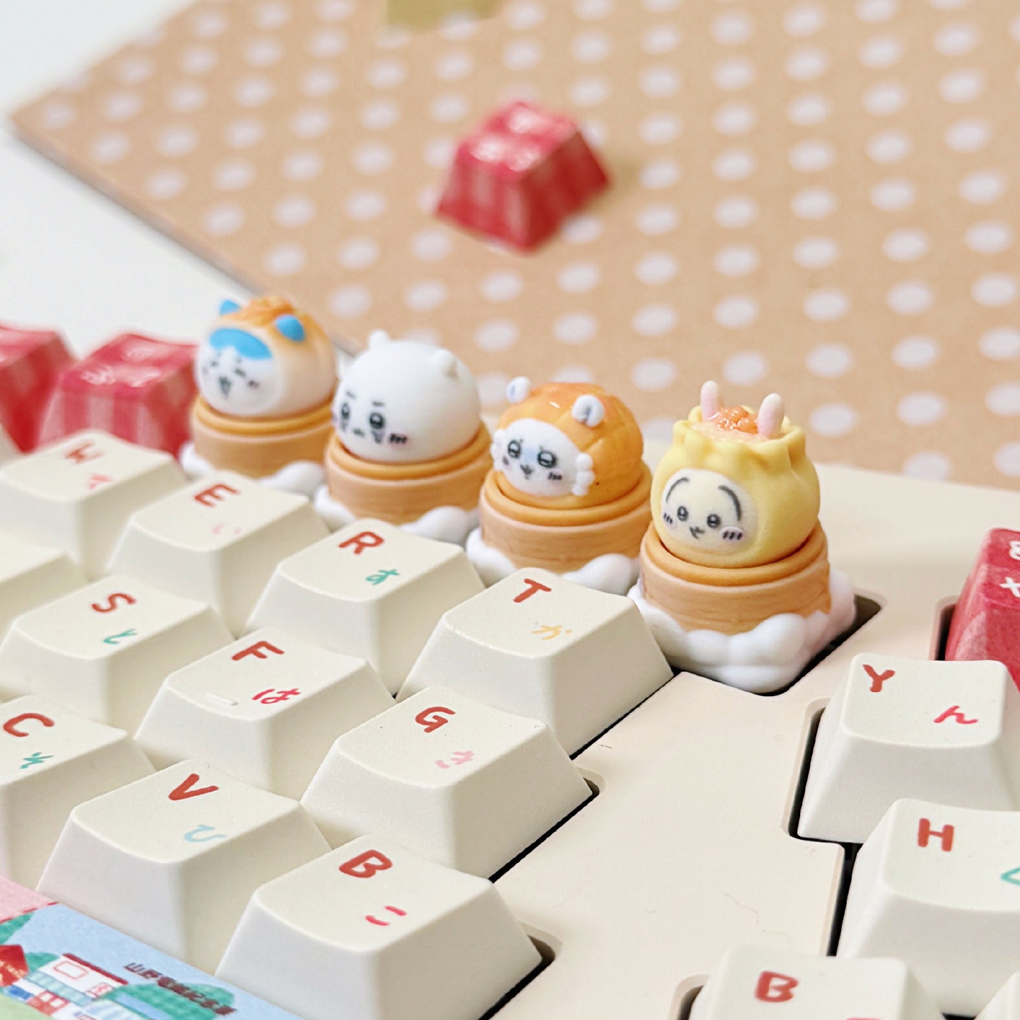 Chiikawa "DimSum" 1U Artisan Keycap - Magnetic Custom Design | Oai Studio