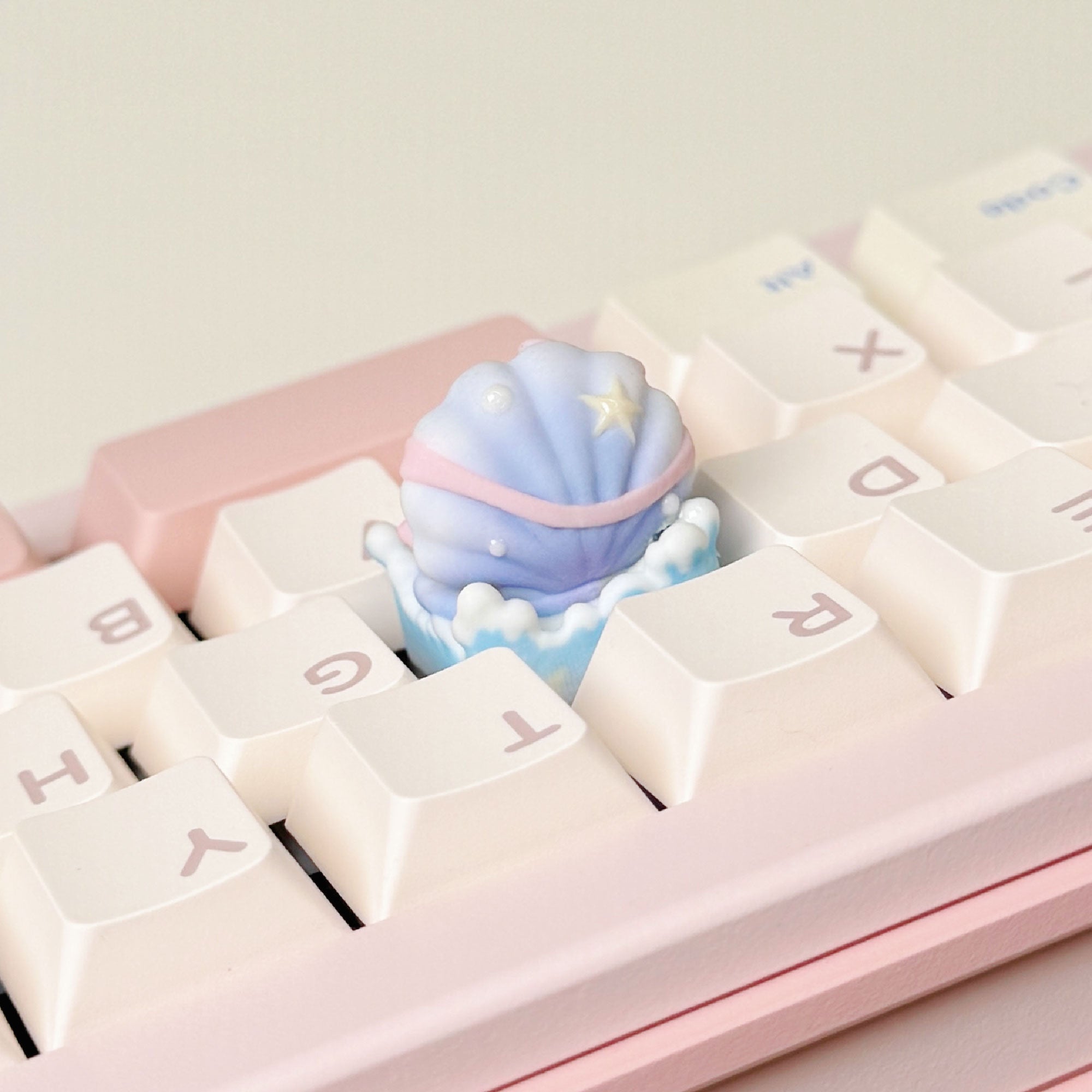 Ocean Magic Cat Artisan Keycap | Hand-Painted Resin Keycap | Aesthetic