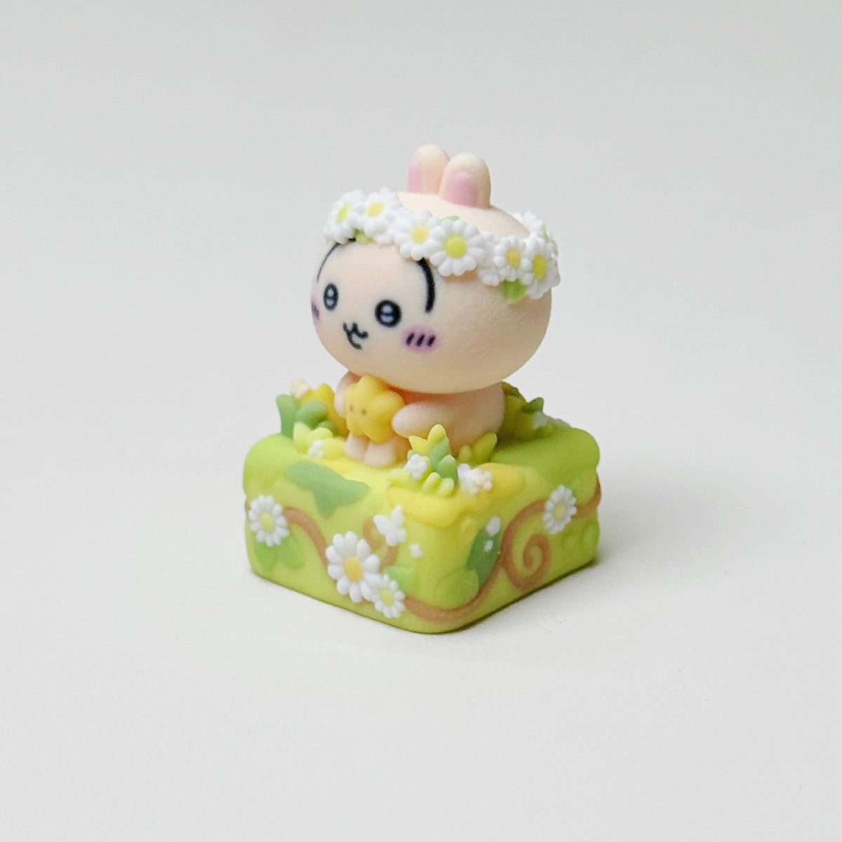 Flower Meadow Chiikawa Artisan Keycap Set | Cute Garden Animal Keycaps | Full-Color 3D Printed | Cherry MX Compatible