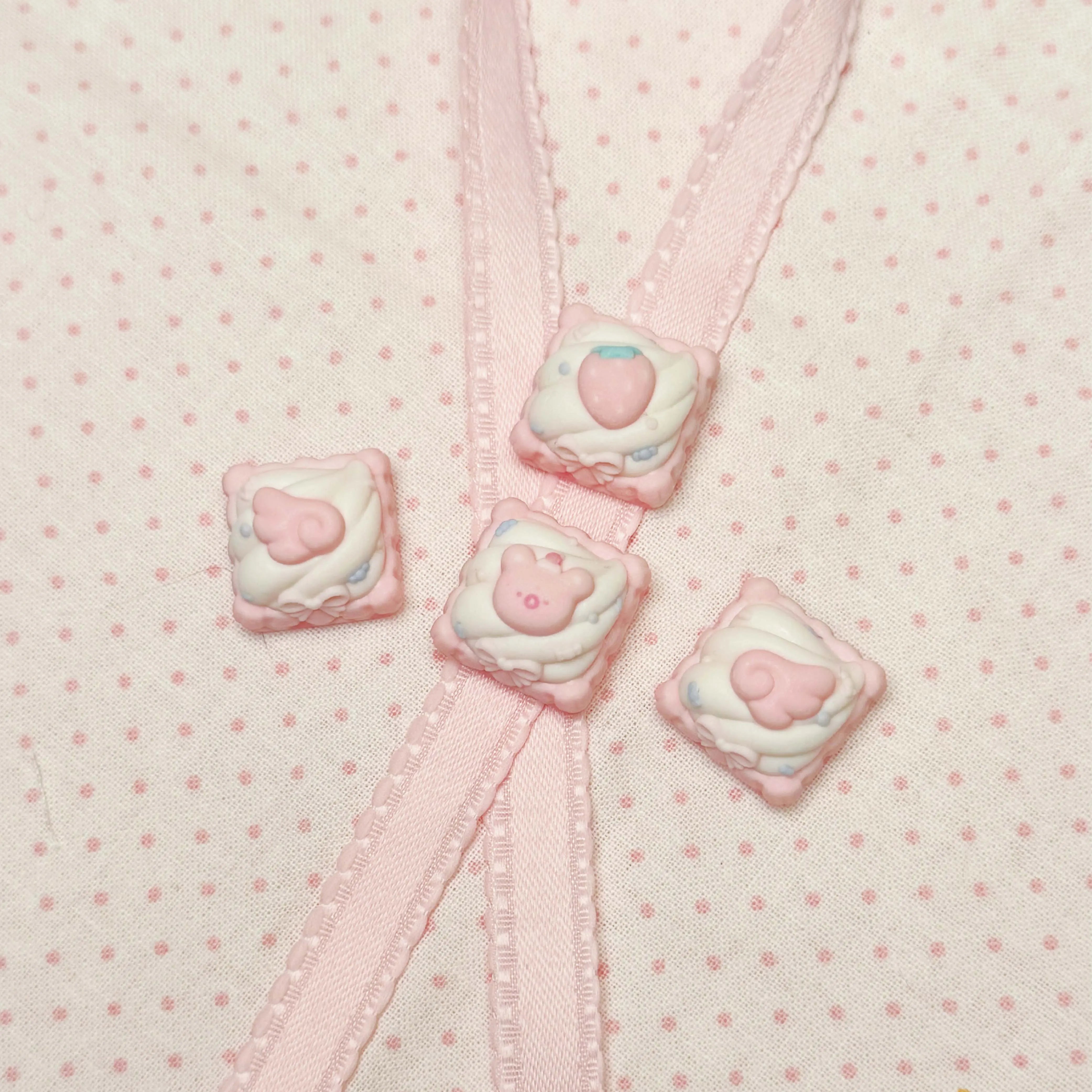 Strawberry Cream Delight Series - Artisan Keycap Set | Oai Studio