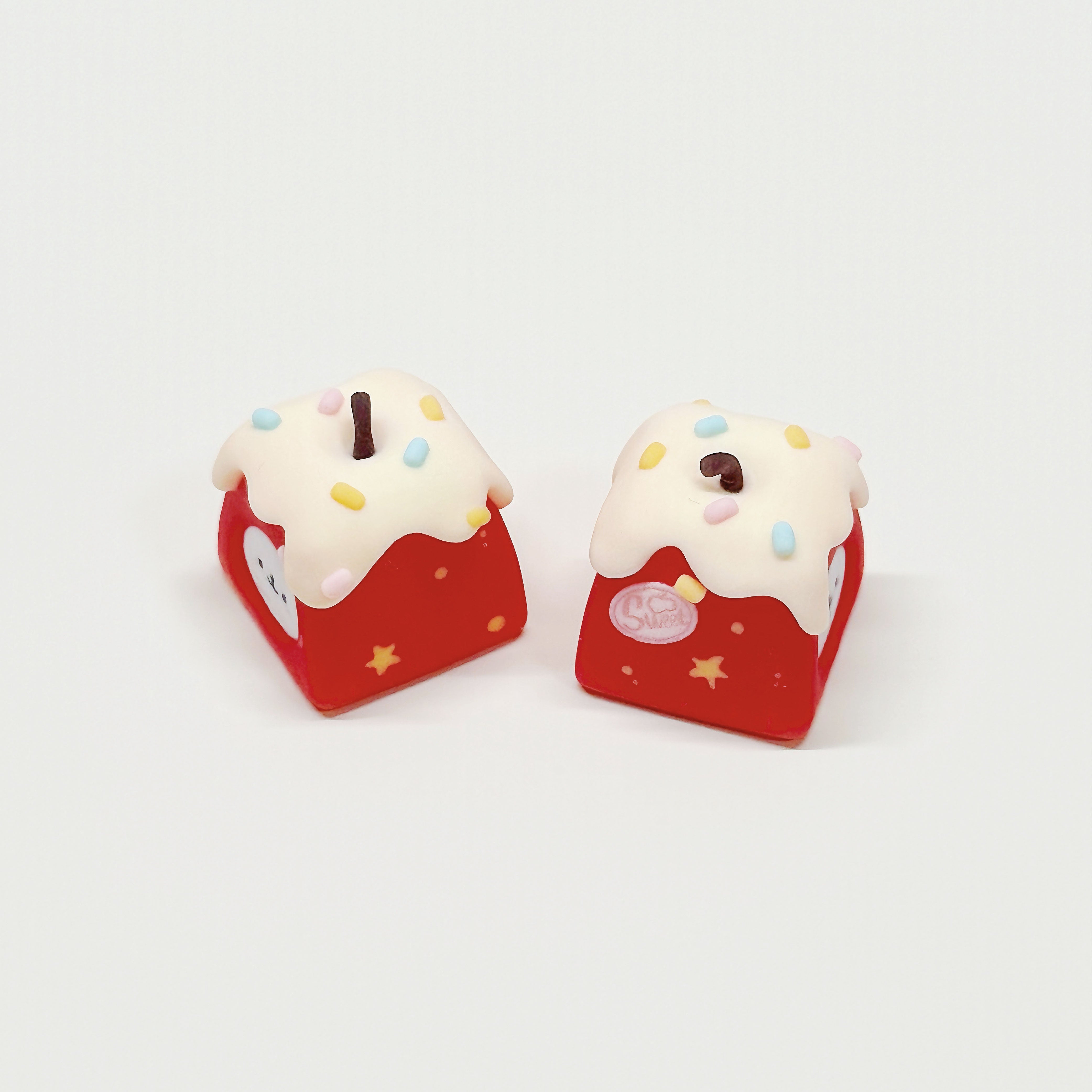 apple_red_cream_bear_keycap_side