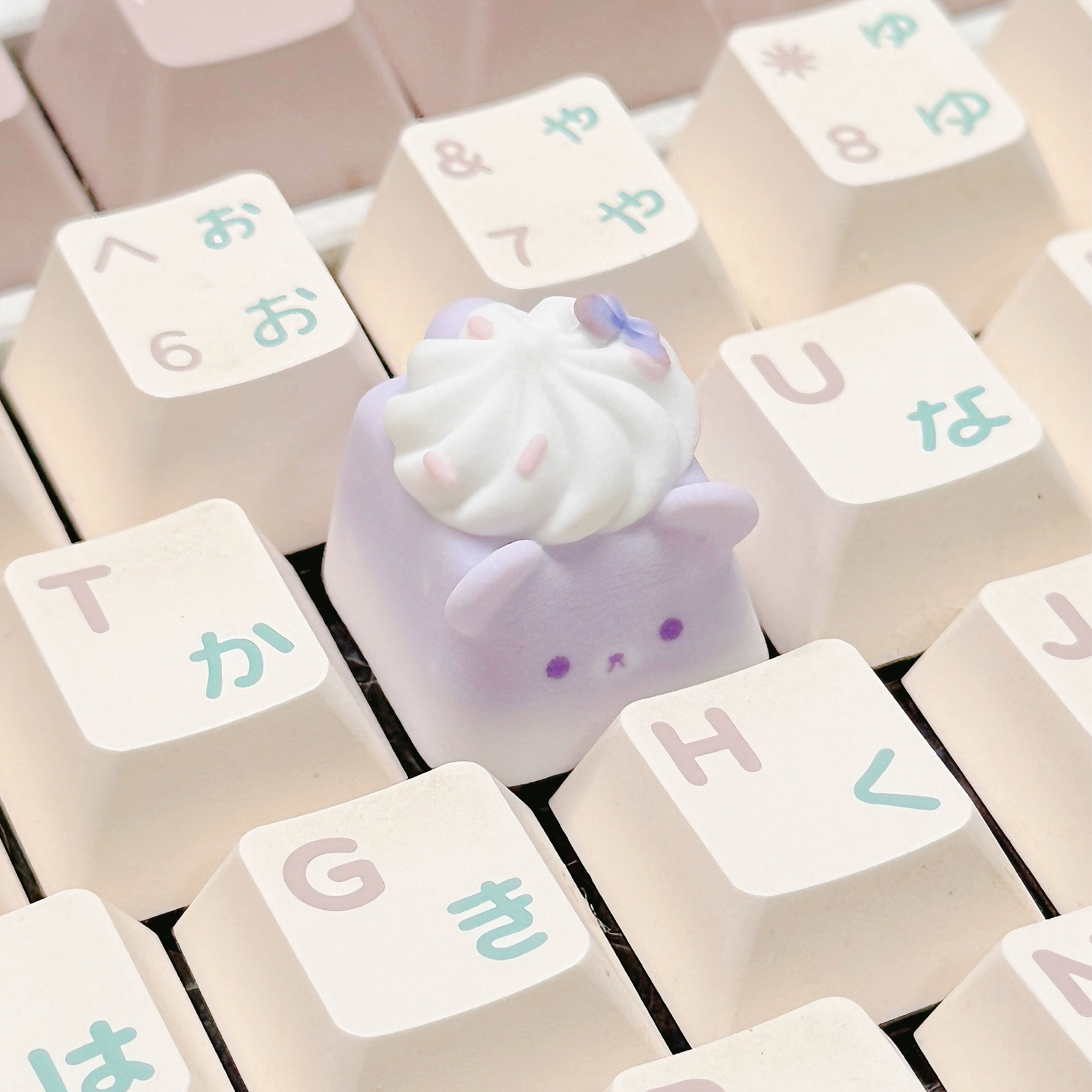 Grape Soda the Cream Bear ｜ Oai Studio ｜ Artisan Mechanical Keycap